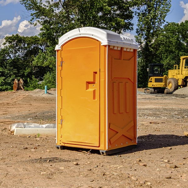 what is the expected delivery and pickup timeframe for the portable restrooms in Harris IA